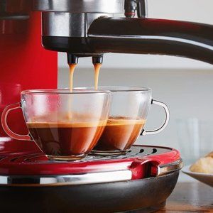 NEW 6 Coffee Mug,Clear Glass Coffee Mugs,Jumbo 14oz Clear Glass Cup Wide Mouth